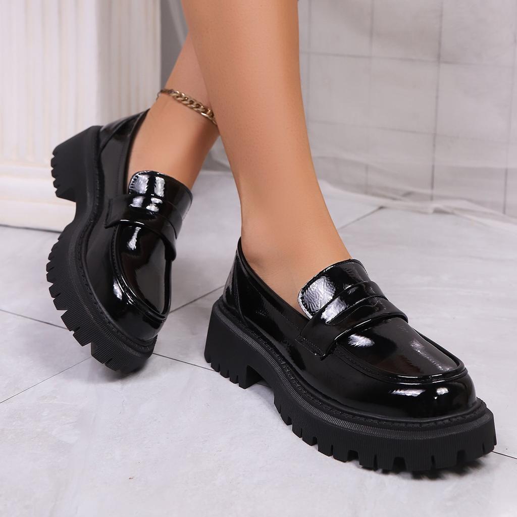 Thick-soled Small Leather Shoes for Women's British Style Autumn New Muffin Sole Single Shoes for Women's Japanese Soft Sister Jk Women