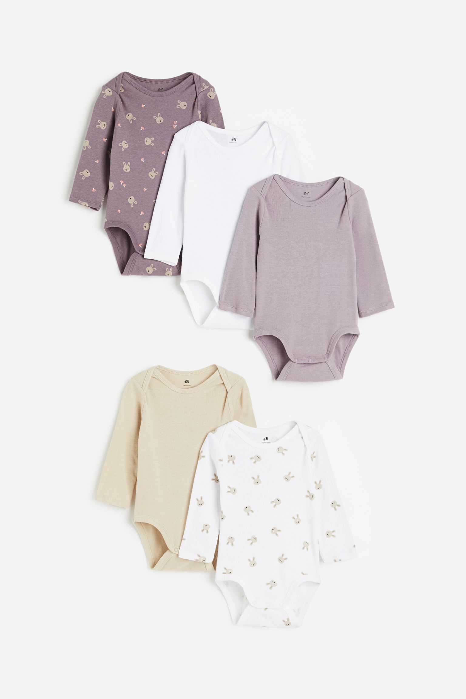 

Комплект из пяти боди с длинными рукавами