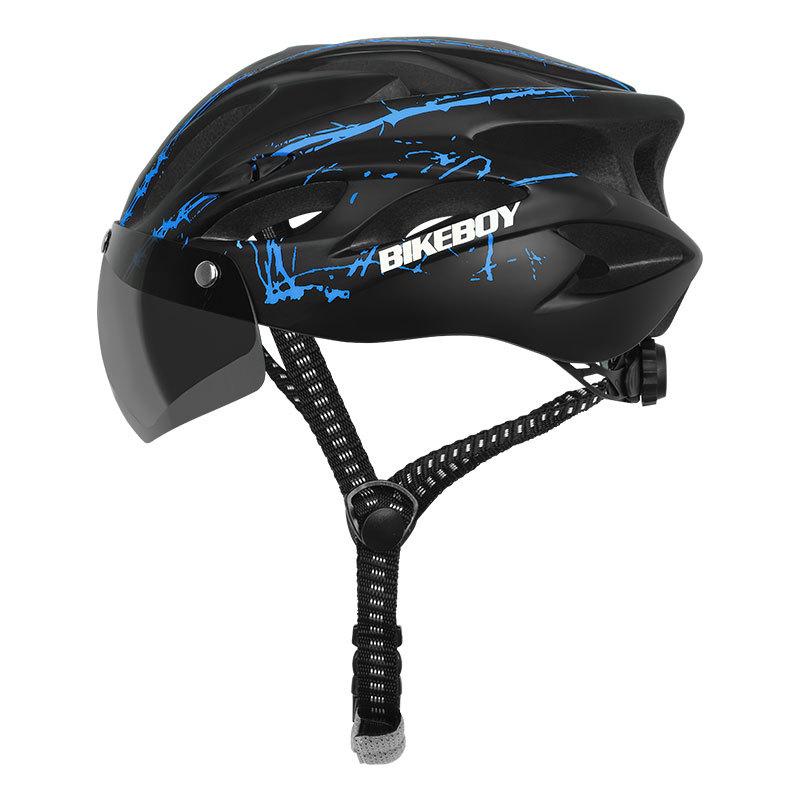 Cycling helmet with goggles Integrated forming men's and women's bicycles Mountain bike bicycle accessories Hard hat Cycling equipment