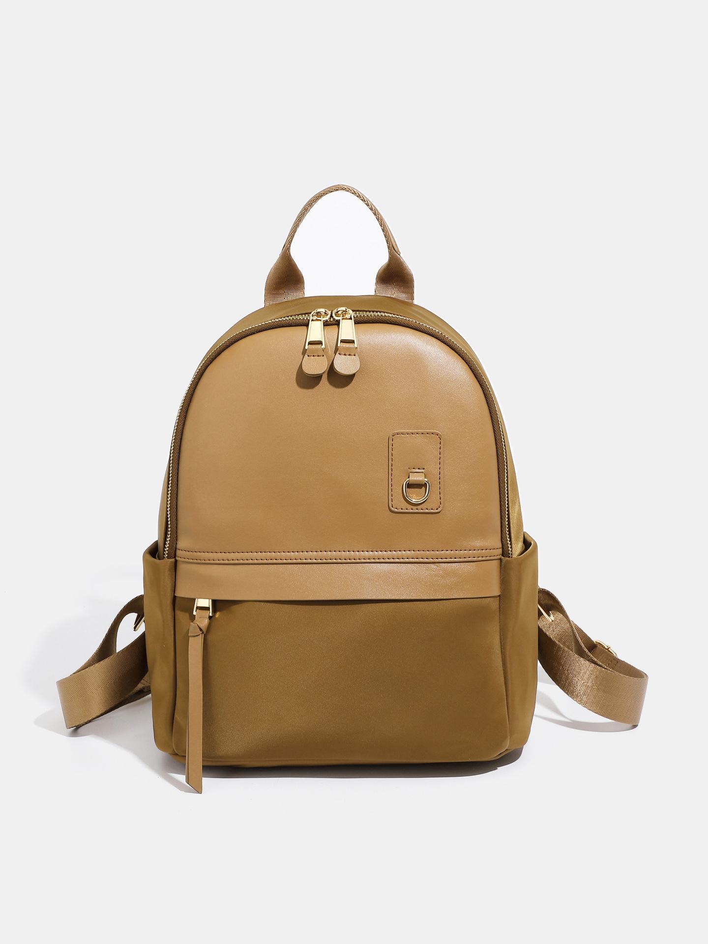 

2025 Весенний женский большой водонепроницаемый повседневный рюкзак - Дорожная сумка для ноутбука в стиле колледжа коричневый