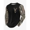 Men's 3D Camo Print Long Sleeve T-Shirt - Breathable Shirt with Forest Camouflage Design, Suitable for Spring and Autumn