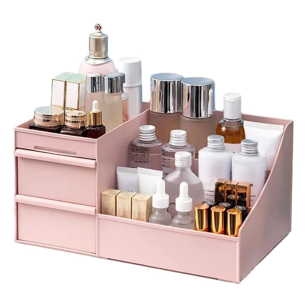 Cosmetic Storage Box Elegant Multifunctional Countertop Makeup Organizer with Drawers for School Office Art Supplies M