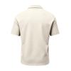 Men’s Casual Quick Dry Mesh Golf Polo Shirt Short Sleeve Lightweight Breathable Classic Fit Button Placket Top for Outdoor Sports Daily Wear
