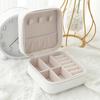 1PC Portable Imitation Leather Jewelry Storage Box with Zipper Closure - Desktop Storage Jewelry Box for Home or Out