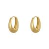 Chic American European Style Oval Earrings For Women Gold Plated Alloy Fashion Statement