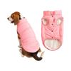 Button Winter Dog Vest With Integrated Keep Warm Fleece Back Zipper For Small Medium Dog