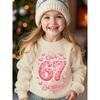 Kids Unisex Crewneck Sweatshirt, Pink Star Heart 67 Six Seven Cute Girly Graphic Long Sleeve Pullover, Soft Fleece Sweatshirts for Boys Girls Ages 4+