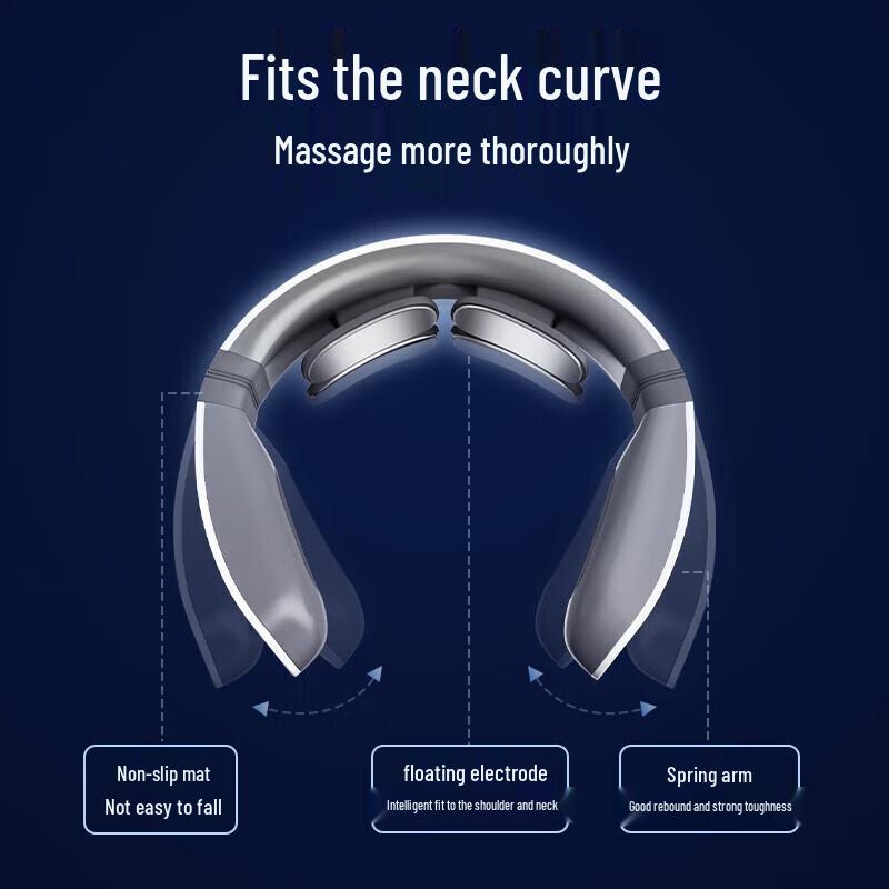 AUX Smart Voice Neck & Shoulder Pulse Massager with Heat CN Plug (adapter Included)