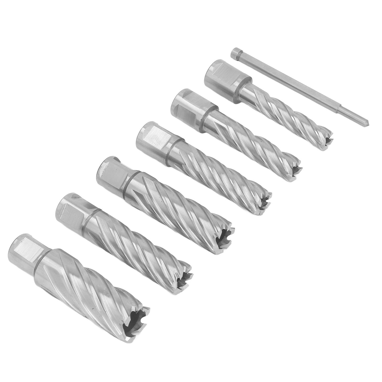 

7Pcs Annular Cutter 3 Flute Mag Drill Bit Carbide Steel Core Drill Bit Set for Metal