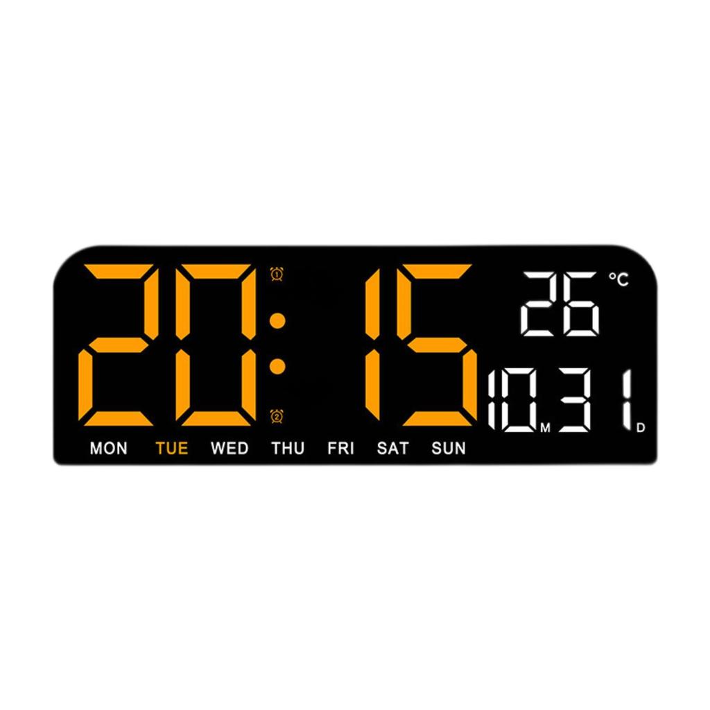 Digitals Wall Clock Modern Wall Mount Oversize LED Digital Clock Large LED Display for NightStand Office Gym Garage Home