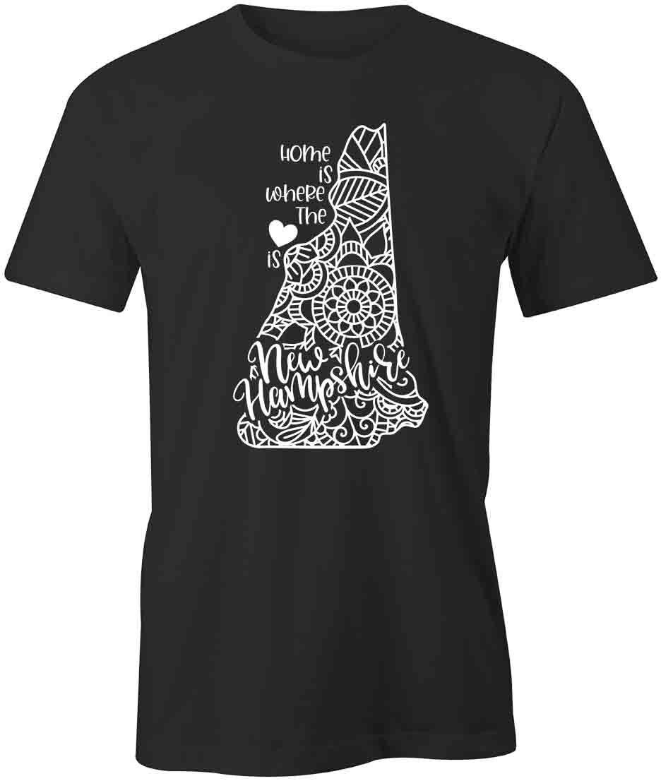 Home Is New Hampshire TShirt Tee Printed Graphic T-Shirt Gift CLOTHING S1BSA823 M