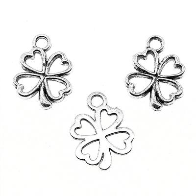 30 Stuks Charm Bedels Voor Kleine Holle Lucky Clover 17x13mm vrouwen Sieraden oorbellen armband B13494
