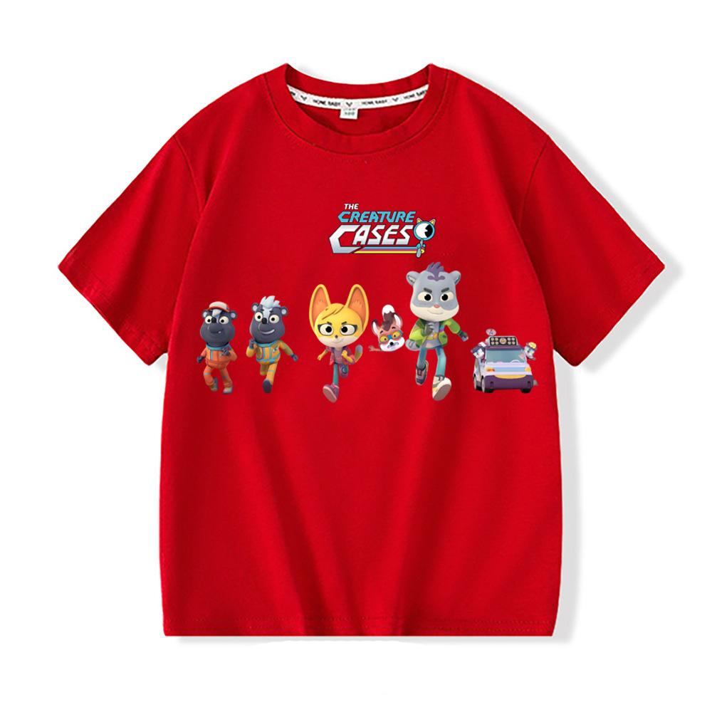 Kawaii 100%Cotton T-shirts the Creature Cases High Quality Short Sleeve BoysGirls Children T Shirt Graphic Printing Camisetas Anime T-shirt