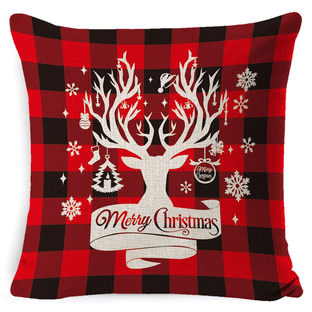 Nový vánoční povlak na polštář kostkovaný polštář domov pohovka polštář povlak na polštář dárek postel polštář