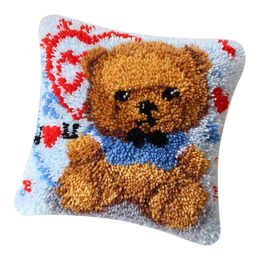 Buy 1 Set 3D Latch Hook Kits with Animals Pattern for Cross Stitch