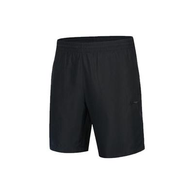 Li Ning Logo Print Elastic Loose Shorts Men Shorts Black YKST067-1
