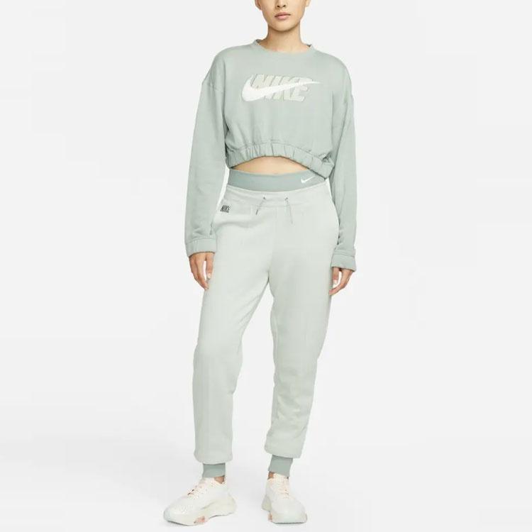 Nike Sweatshirts Women's Green Crew Neck Moderate Straight Fit DD5070-357