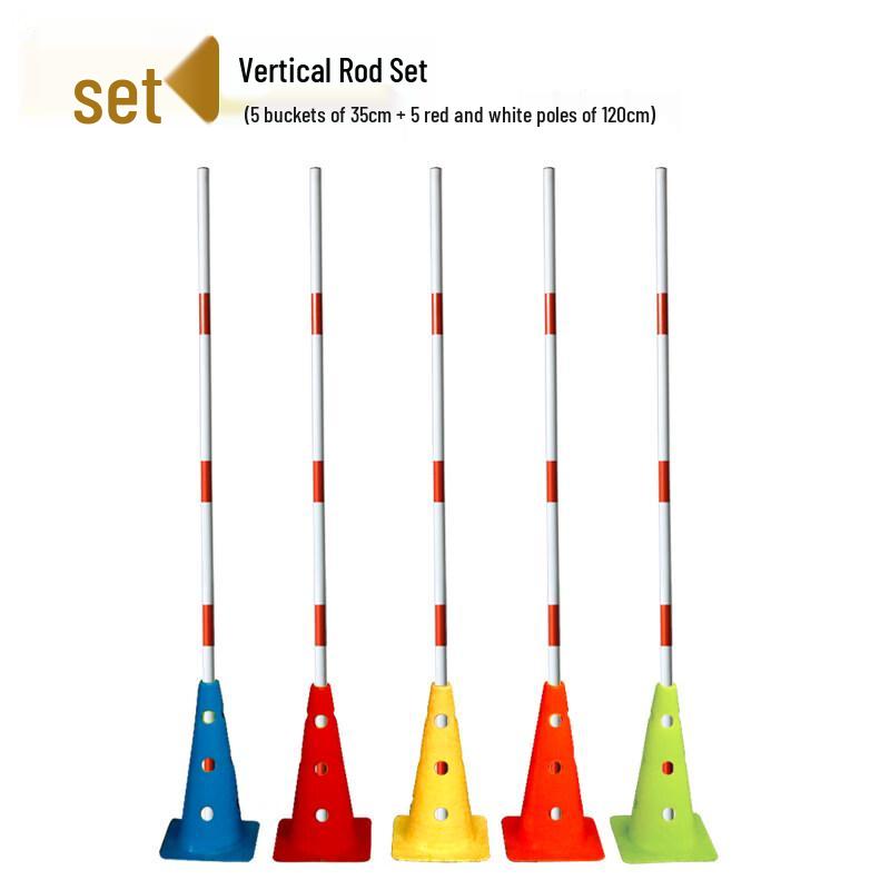 Agility Training Slalom Pole Set with Buckets