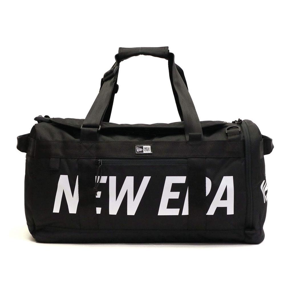 New Era Free Club Duffel Bag in Black with Side Logo (NELOGO WHI)
