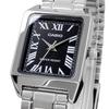 [Casio] Standard Analog Damenuhr LTP-V007D-1B Schwarz Silber Metallarmband