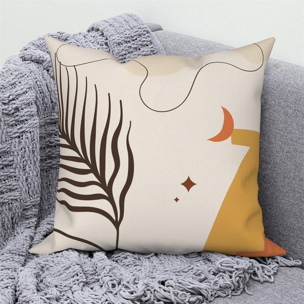 Home Sofa Office Cushion Pillowcase Wholesale  Nordic Style Abstract Plant Floral