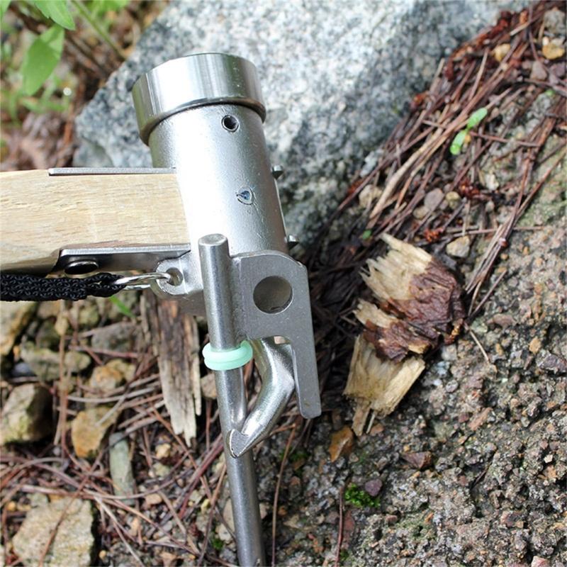 Outdoor Campings Stake Campings Anchors Peg Stainless steels Tent Stake Replacement Yard Lawns Peg with Luminously Rings