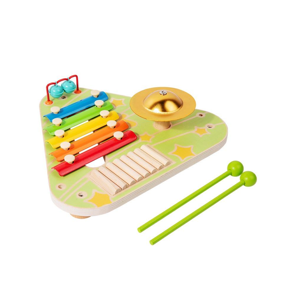 Children's Montessori Animal Percussion Instrument Screw Shape Pairing Concentration Training Puzzle Wooden Toy