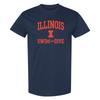 Illinois Arch Logo Swim & Dive T-Shirt - Navy