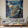 Starry Bear Tapestry Wall Hanging, Dreamy Night Bear Art, Wall Decor for Bedroom Living Room Dorm