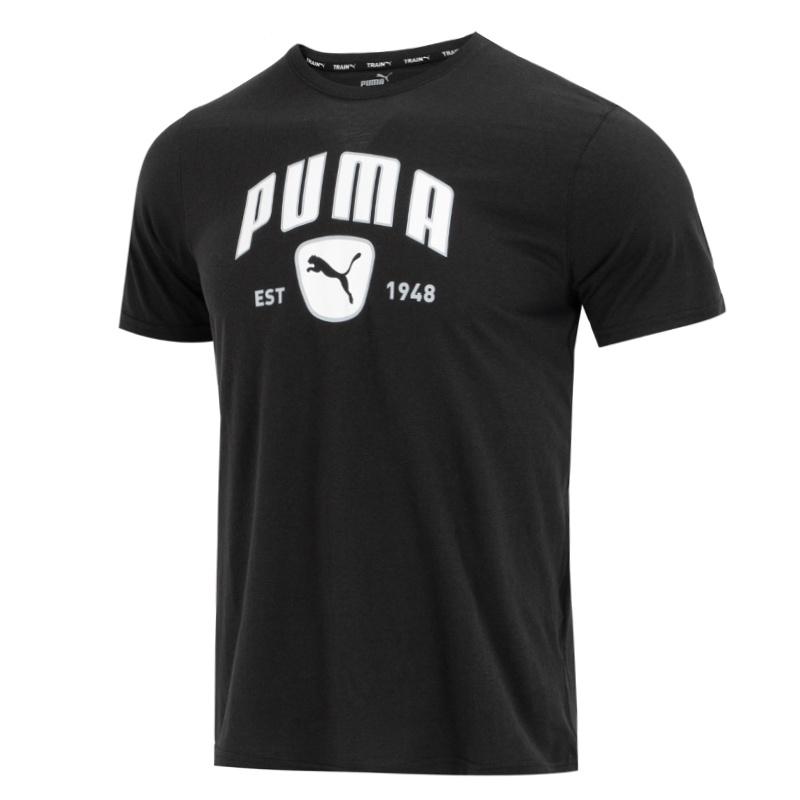 PUMA Performance Training Graphic Tee  Black  Men s 523743-01 XS