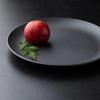 Ware Hendey 24cm Unbreakable Plain Made In Premium Heat Resistant Dishwasher and Microwave Durable Simple Ceramic Look Plate, Japan, Black, (240°C),