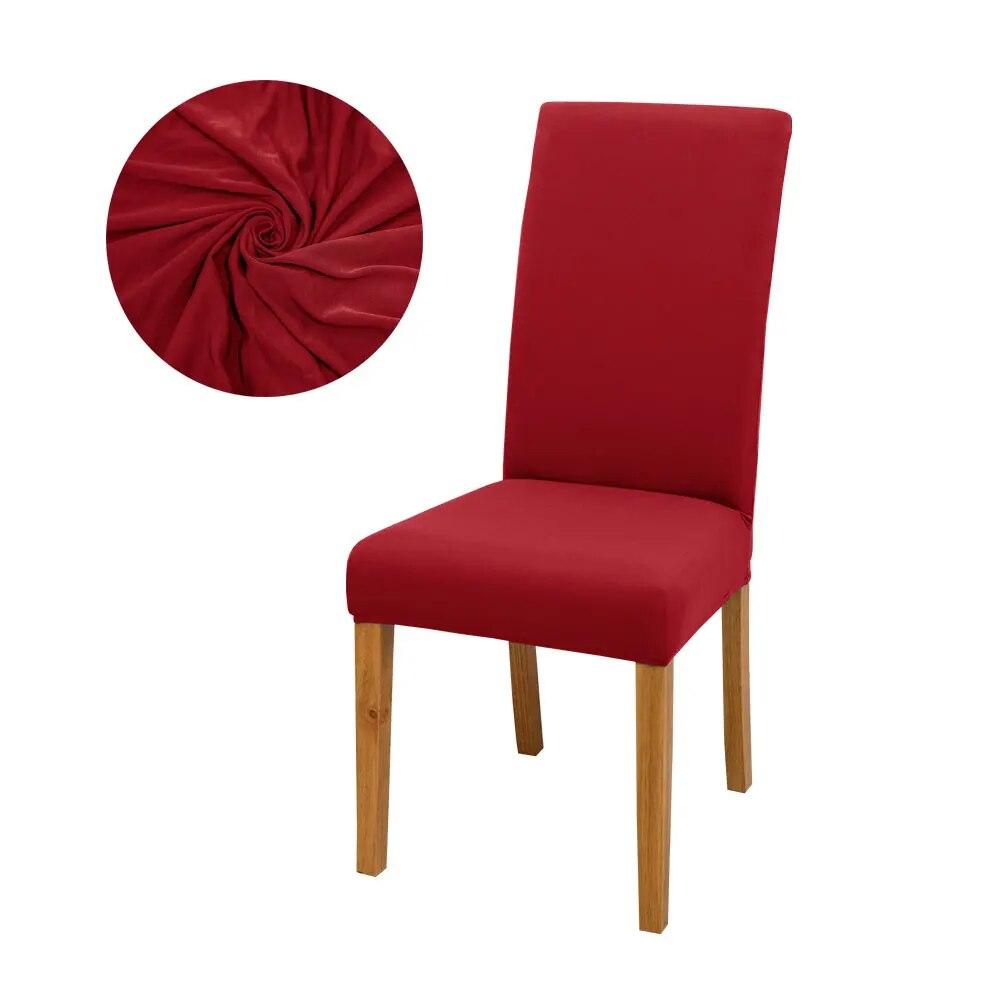 Solid Colors Chair Cover Dining Room Chair Seat Restaurant Weddings Banquet Hotel Elastic Flexible Stretch Spandex Chair Cover