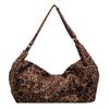 Leopard print bag women's large capacity 2024 new autumn and winter versatile casual messenger bag single shoulder commuter dumpling bag
