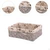 Desk Organizer Storage Basket for Home Office with Imitation Wicker Design