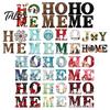 Holiday Atmosphere Home Accents 4Pcs/Set Rustic HOME Sign, Christmas Wooden Wall Decor 2D Flat Decorative Seasonal Signs for Door Snowflake