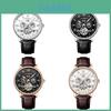 Swiss Luxury Mens Watch With Automatic Movement Night Glow Feature Waterproof Leather Band