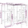 VidaXL Garden Bar Set 5 Pcs Black Solid Pine Wood, Bar Set, Furniture Set, Bar Set 3154744