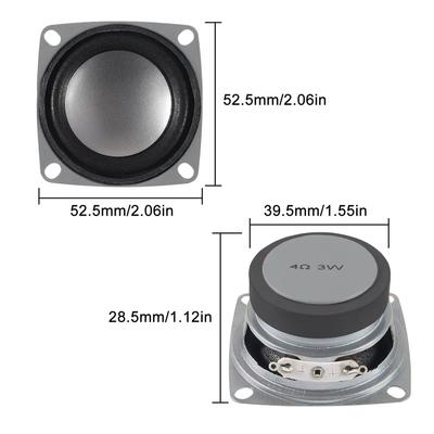 2 SZT. 2" 4 Ohm 3W DIY Mały Głośnik Audio Pełnozakresowy Głośnik Niskotonowy Stereo do Arduino i Głośnika DIY