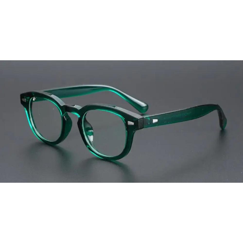 

Модные классические очки для чтения с защитой от синего света, мужские, роскошный бренд, заклепки, зеленые квадратные оправы для очков, оптические компьютерные очки +225