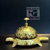 Tortoise Desk Bell Nautical Brass Gold Reception Counter Service Calling Bell