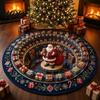 Bedroom Soft Velvet Holiday Area Rug Round Optical Illusion Rug 3D Quilted Print Non Slip