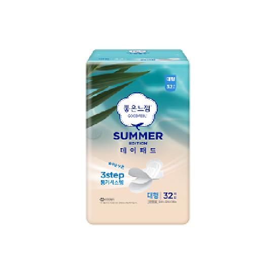 

Good Feel Summer Edition Sanitary Napkins (Pads/Ip-overs) Good Feel Summer Daypad Large 32P