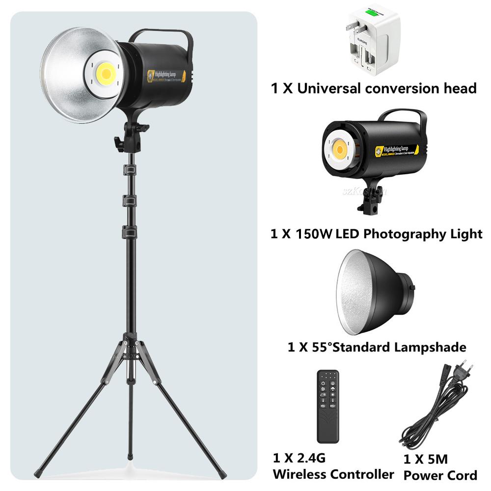 100W LED Fill Light Studio Video Light 2700-6500K Dimmable Bowens Mount Continuous Light Remote Control Video Recording