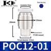 Micro Pneumatic Quick Connector with Internal Hex Thread: POC3/4/6/8-M3/M5/01/02