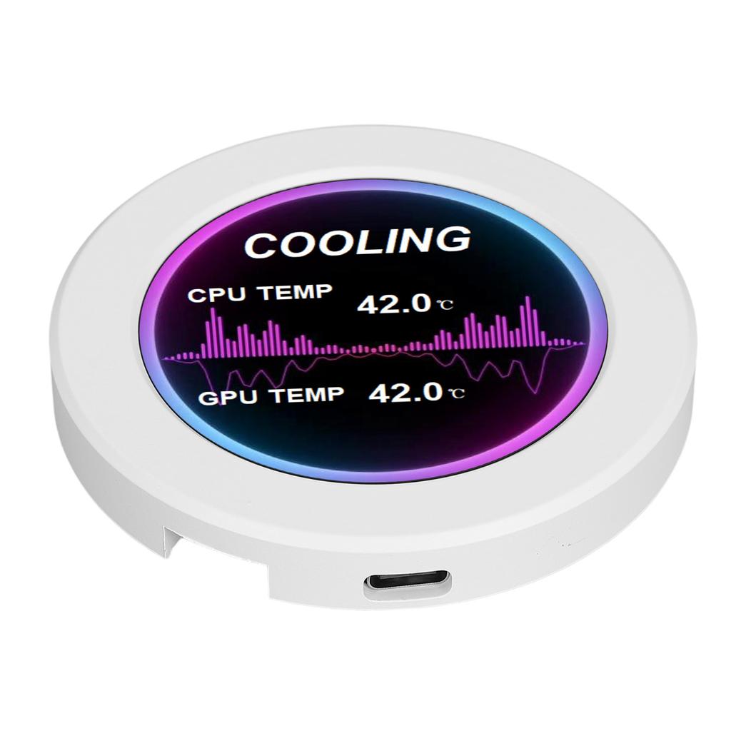 2.1 Inch IPS PC Temperature Display for Water Cooling Systems AIDA64 Round Type C PC CPU Data