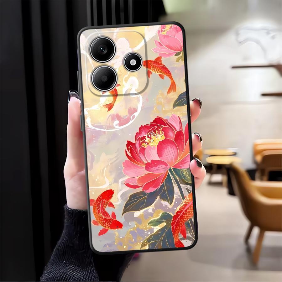 

Чехол для Xiaomi Redmi Note 14 14C A4 A5 10 12C 13C K80 A3 A1 13 Pro Plus 9 8 7 12 11 Чехол для телефона A1 A2 K40 Масляная живопись Цветок Redmi Note 13 Pro 4G
