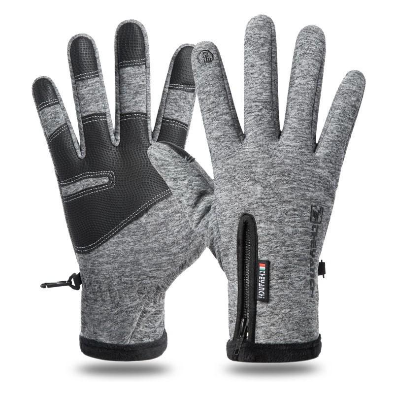 Cycling gloves winter men's outdoor cycling non-slip waterproof thickened cold-proof warm touch screen