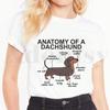 Anatomie Das Leben Ist Besser Mit Einem Dackel Lustige Süße Kurzarm Damen Oberteile T-Shirts Harajuku Vintage T-Shirts Unisex T-Shirt