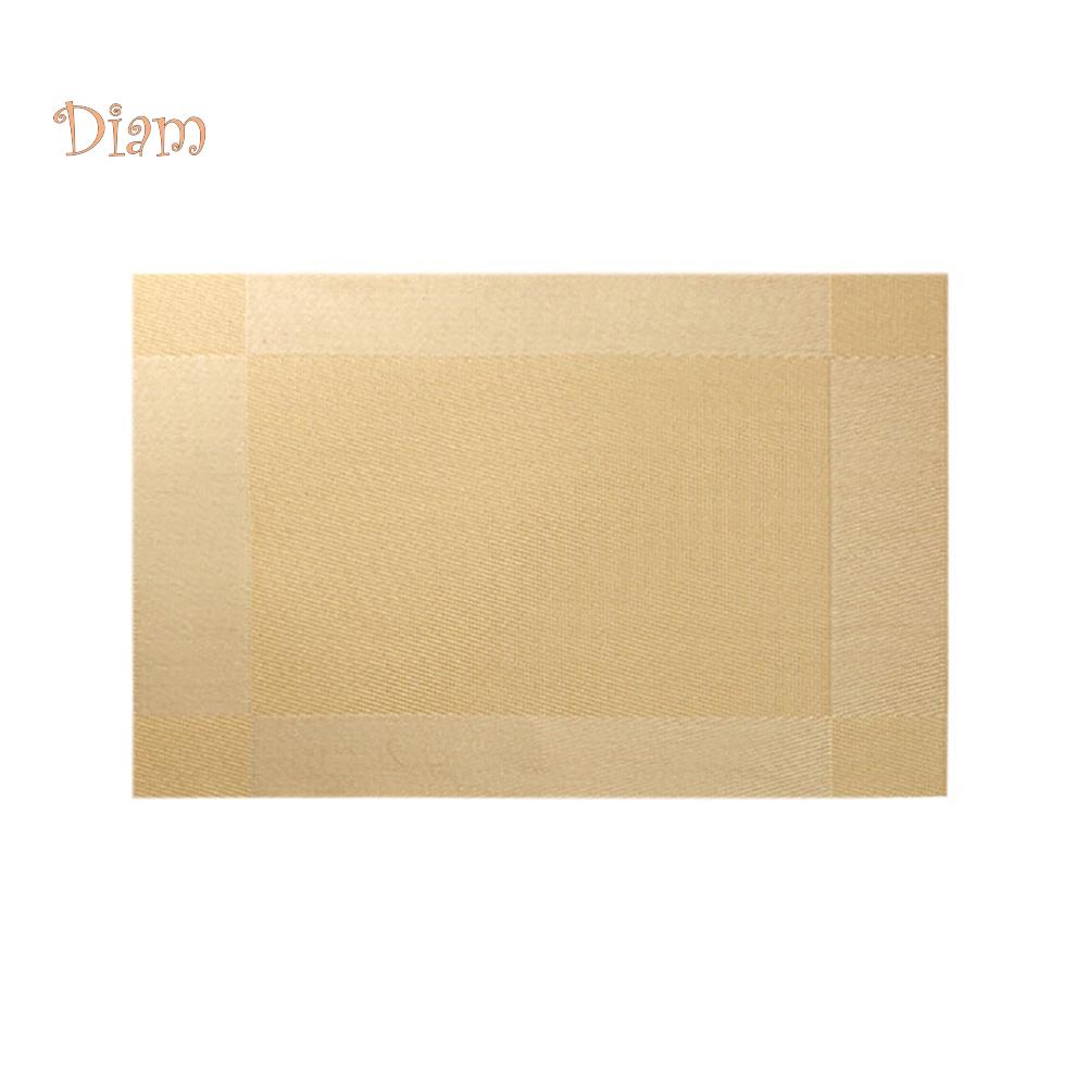 NO.HS PVC Rectangle Placemat Heat Insulated Bowl Dish Mat Dining Table Decor Heat Resistant Mat