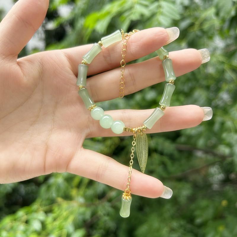 Ny kinesisk bambupärlad kallt armband damer ins nischdesign high-end retro kinesisk stil smycken